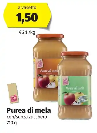 ALDI Sweet Valley Purea di mela con/senza zucchero 710 g offerta