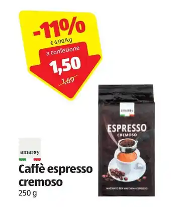 ALDI Amaroy Caffè espresso cremoso 250 g offerta