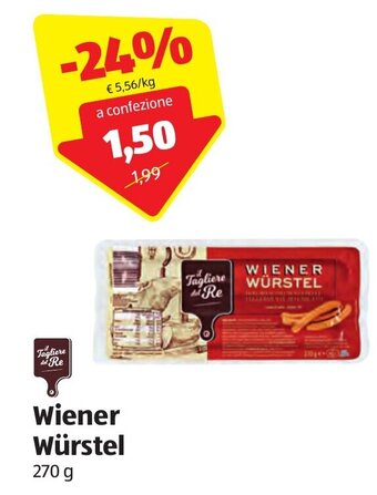 ALDI Il Tagliere del Re Wiener Würstel 270 g offerta