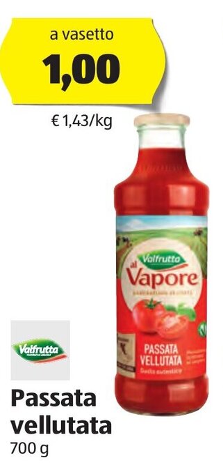 ALDI Valfrutta Passata vellutata 700 g offerta