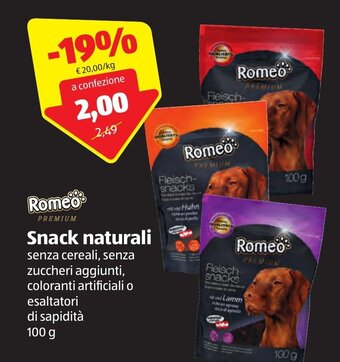 ALDI Romeo Premium Snack naturali 100 g offerta