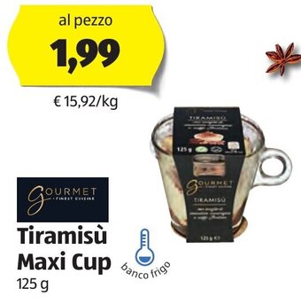 ALDI Gourmet Finest Cuisine Tiramisù Maxi Cup 125 g offerta
