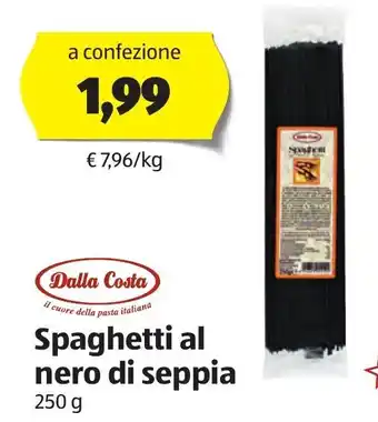 Dalla Costa Spaghetti al nero di seppia 250 g