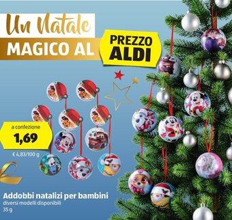 ALDI Addobbi natalizi per bambini 35 g offerta