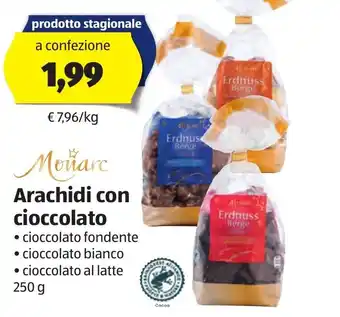 ALDI Monarc Arachidi con cioccolato 250 g offerta
