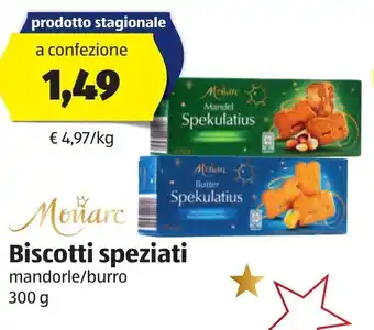 ALDI Monarc Biscotti speziati mandorle/burro 300 g offerta