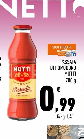 Conad Superstore Passata di pomodoro mutti 700 g offerta