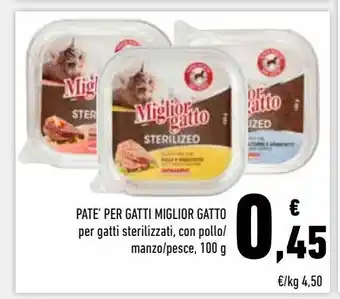 Conad Superstore Patè per gatti miglior gatto 100 g offerta