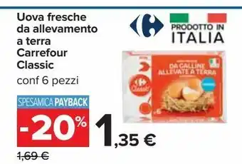 Carrefour Iper Uova fresche da allevamento a terra carrefour offerta