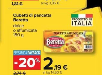 Carrefour Iper Cubetti di pancetta beretta offerta