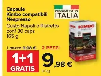 Carrefour Iper Capsule kimbo compatibili nespresso offerta