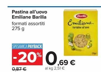 Pastina all'uovo emiliane barilla