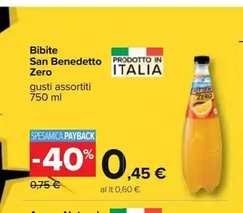 Carrefour Iper Bibite san benedetto zero offerta