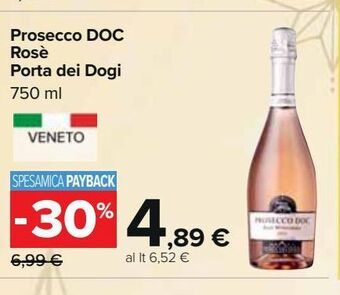 Carrefour Iper Prosecco doc rose porta dei dogi offerta