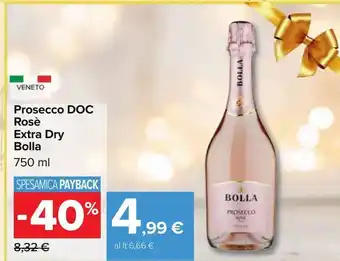 Carrefour Iper Prosecco doc rose extra dry bolla offerta