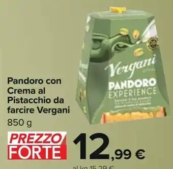 Carrefour Iper Pandoro con crema al pistacchio da farcire vergani offerta