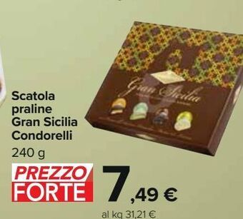 Scatola praline gran sicilia condorelli