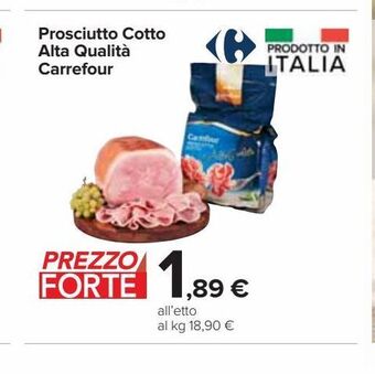 Carrefour Iper Prosciutto cotto alta qualita carrefour offerta