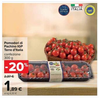 Carrefour Iper Pomodori di pachino igp terre d'italia offerta