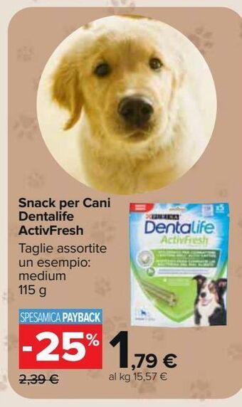 Snack per cani dentalife activfresh