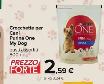 Carrefour Iper Crocchette per cani purina one my dog offerta