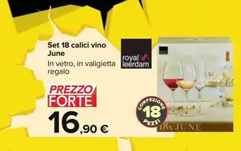 Carrefour Iper Set 18 calici vino june offerta