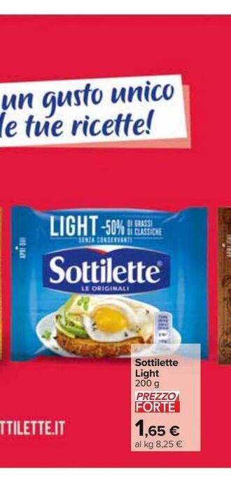 Carrefour Iper Sottilette light offerta