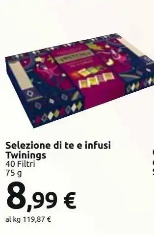 Carrefour Iper Selezione di te e infusi twinings offerta