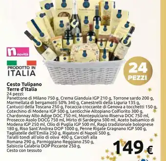Carrefour Iper Cesto tulipano terre d'italia offerta