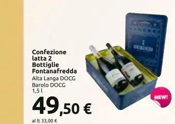 Confezione latta 2 bottiglie fontanafredda