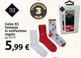 Calze x3 fantasia in confezione regalo