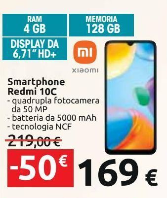 Carrefour Iper Smartphone redmi 10c offerta