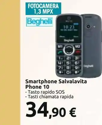 Carrefour Iper Smartphone salvavita phone 10 offerta