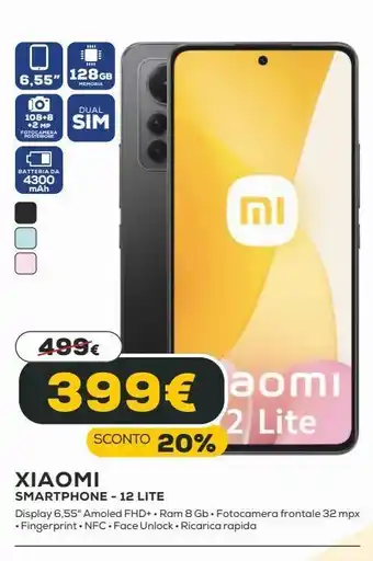 Euronics Xiaomi smartphone - 12 lite offerta