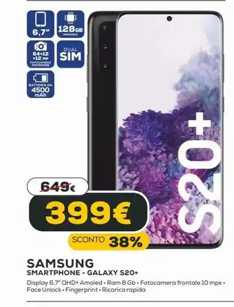 Euronics Samsung smartphone - galaxy s20+ offerta