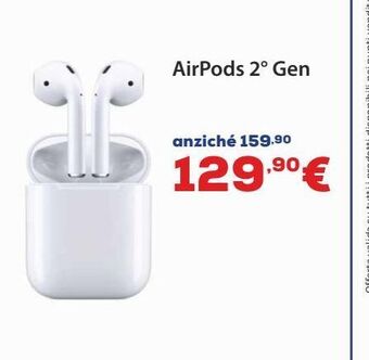Euronics Airpods 2 gen offerta