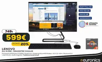 Euronics Lenovo all in one offerta