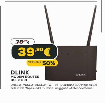Euronics Dlink modem router offerta
