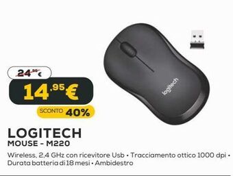 Euronics Logitech mouse offerta
