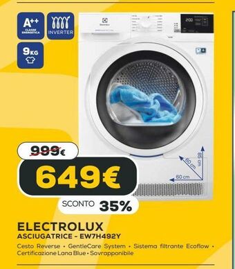 Euronics Electrolux asciugatrice offerta