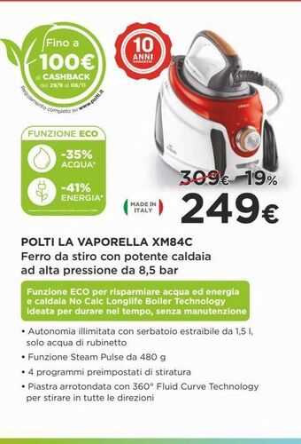 Euronics Polti la vaporella offerta