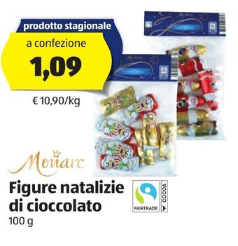 ALDI Monarc Figure natalizie di cioccolato 100 g offerta