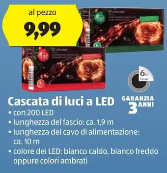 ALDI Cascata di luci a LED offerta