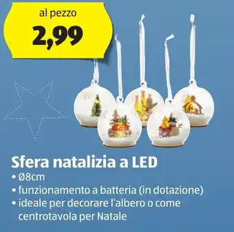 Sfera natalizia a LED