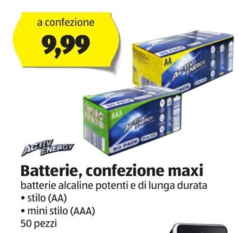 ALDI Activ Energy Batterie, confezione maxi offerta