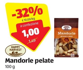 ALDI Happy Harvest Mandorle pelate 100 g offerta