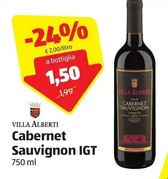 ALDI Villa Alberti Cabernet Sauvignon IGT 750 ml offerta