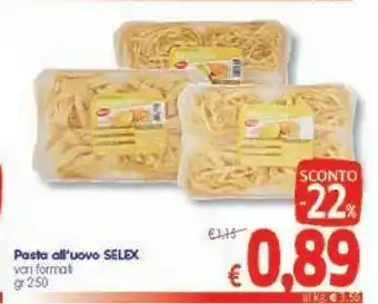 A&O Selex Pasta All'Uovo Fettuccine 250 G(ml) offerta