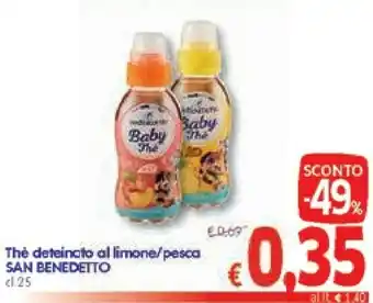 A&O San Benedetto Baby Thè Deteinato Al Limone 250 G(ml) offerta