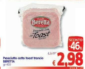 A&O Beretta Prosciutto cotto offerta